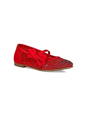Baby Girl's Little Girl's & Girl's Melodie Strass Flats