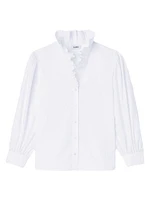 Cotton Shirt With Fancy Collar