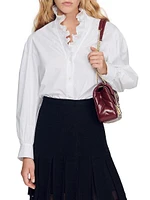 Cotton Shirt With Fancy Collar