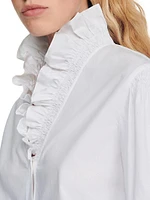 Cotton Shirt With Fancy Collar