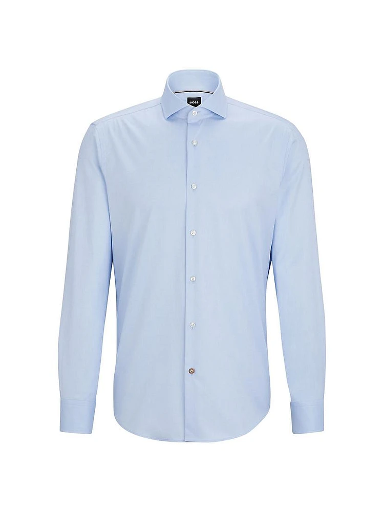 Regular-Fit Shirt Stretch-Cotton Twill