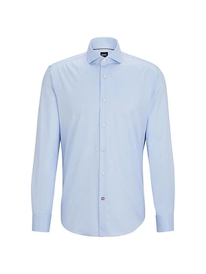 Regular-Fit Shirt Stretch-Cotton Twill