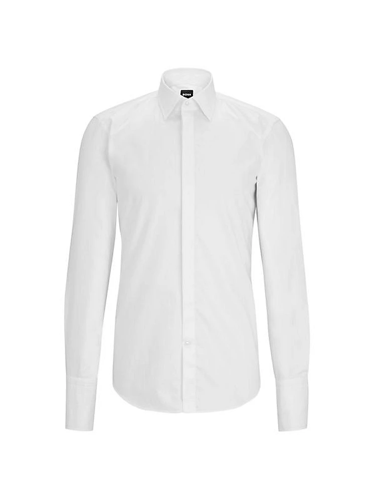 Slim-Fit Dress Shirt in Easy-Iron Stretch Cotton