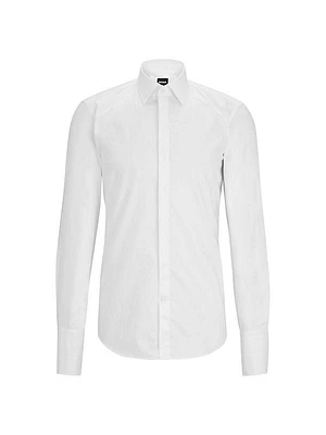 Slim-Fit Dress Shirt in Easy-Iron Stretch Cotton