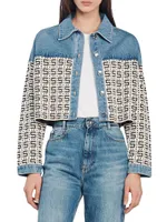 Cropped Denim Coatigan