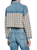 Cropped Denim Coatigan