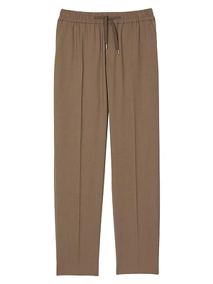 Elasticated Straight-Leg Pants