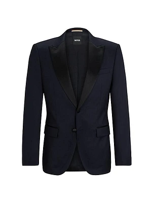 Slim-Fit Tuxedo Jacket in Wool Serge