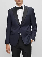 Slim-Fit Tuxedo Jacket in Wool Serge