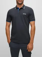 Cotton-Blend Polo Shirt with Contrast Logo