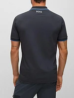 Cotton-Blend Polo Shirt with Contrast Logo