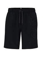 Swim Shorts with Embroidered Logo