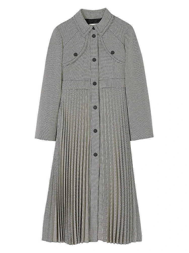 Houndstooth Trench Coat