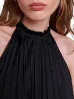 Pleated Satin Top