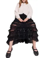 Ruffled Midi Skirt