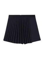 Straight-Fit Pleated Shorts