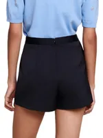 Straight-Fit Pleated Shorts