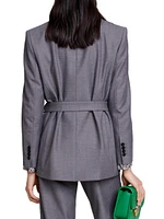 Suit Jacket With Chain Belt