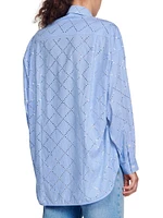 Oversized Shirt With Rhinestones