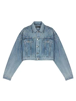 Denim Jacket with Rhinestones