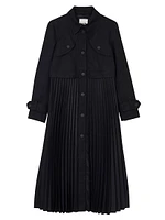 Pleated Trench Coat