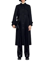 Pleated Trench Coat