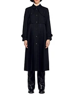 Pleated Trench Coat