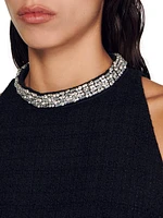 Dress with Jewelry Collar