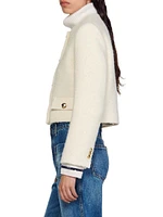 Cropped Bouclé Wool Jacket