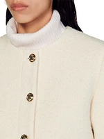 Cropped Bouclé Wool Jacket