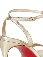 Loubigirl 85MM Metallic Leather Sandals