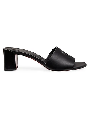 So CL 55MM Leather Mule Sandals