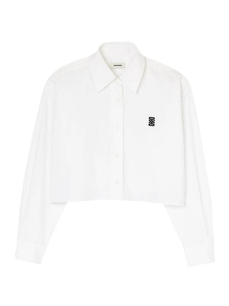 Cropped Poplin Shirt