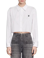 Cropped Poplin Shirt