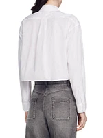 Cropped Poplin Shirt