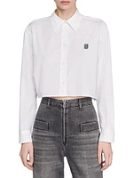 Cropped Poplin Shirt