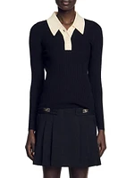 Knit Polo Neck Jumper