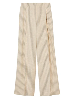 Wide-Leg Striped Floaty Trousers