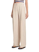 Wide-Leg Striped Floaty Trousers