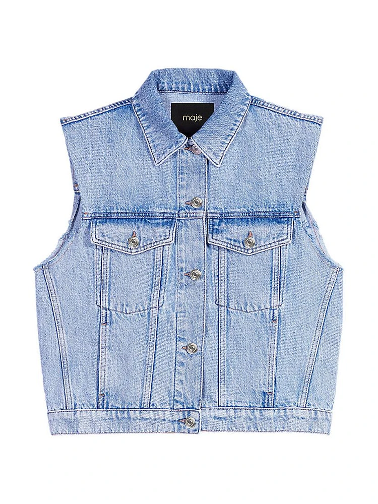 Sleeveless Denim Jacket