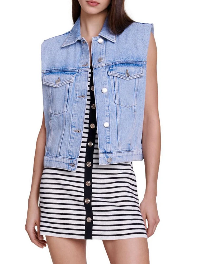 Sleeveless Denim Jacket