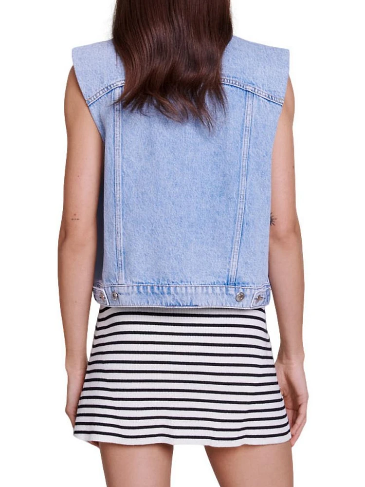 Sleeveless Denim Jacket