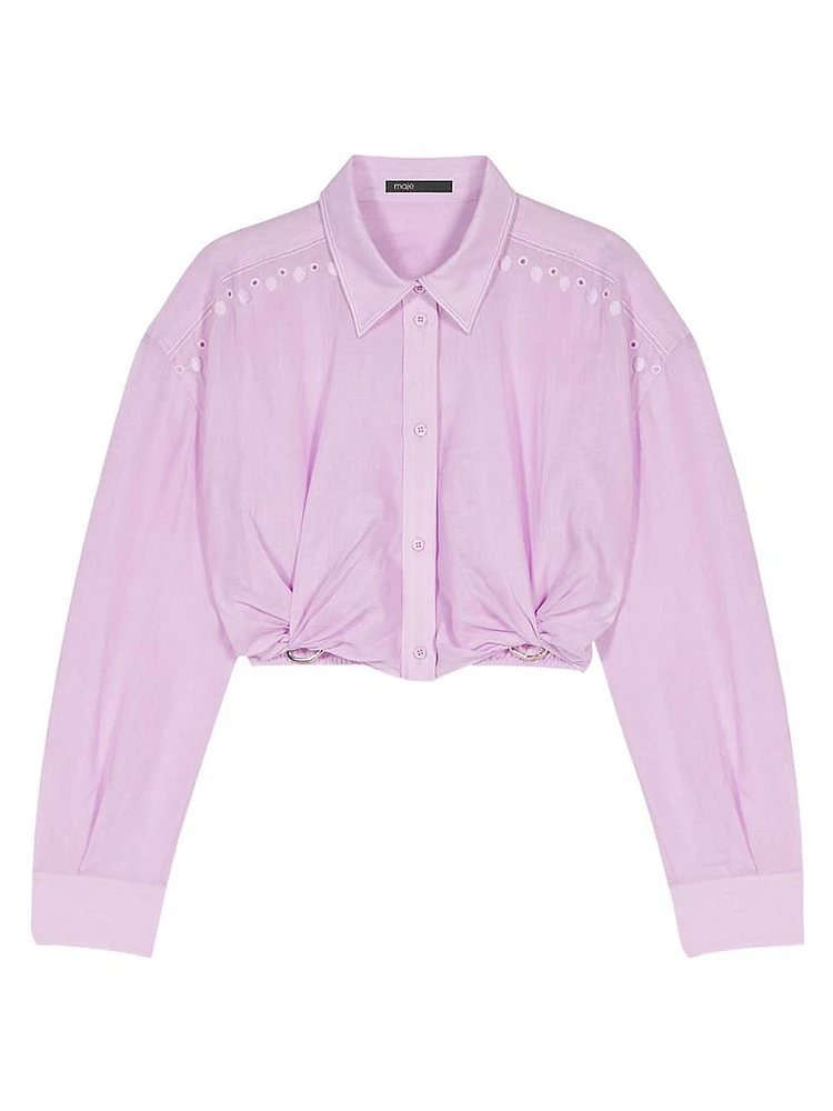 Ramie Cropped Shirt