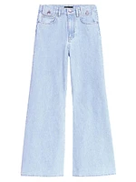 Faded Wide-Leg Jeans