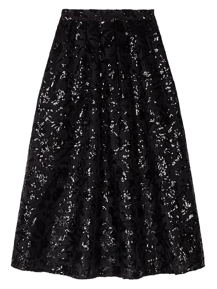 Sequin Maxi Skirt