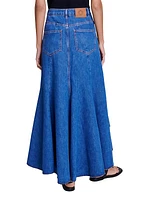 Asymmetrical Denim Skirt