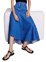 Asymmetrical Denim Skirt