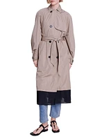 Contrast Trench Coat