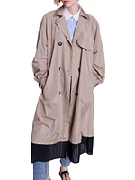 Contrast Trench Coat