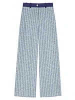 Wide-Leg Tweed Trousers